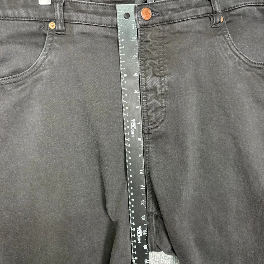 Universal Standard Jeans Womens 22 Black High Rise Straight Leg Cotton Stretch‎